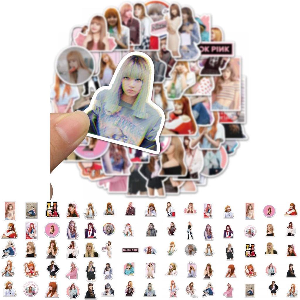 Яркая коллекция из 50 наклеек Blackpink с Лисой для индивидуальных DIY-декор-проектов
