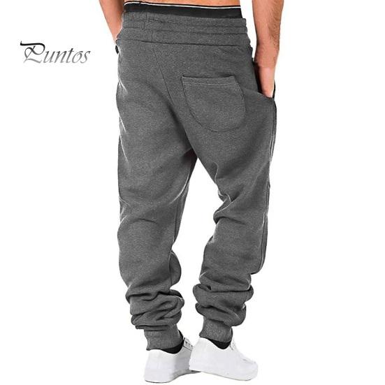 Мужские спортивные брюки на шнурке с эластичной резинкой на талии, однотонные карманы, мягкие дышащие эластичные мужские брюки с ремешками на щиколотке для бега в тренажерном зале
