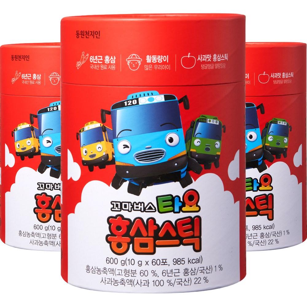 Cheonjiin Little Bus Tayo Red Ginseng Sticks 600g 3 pcs