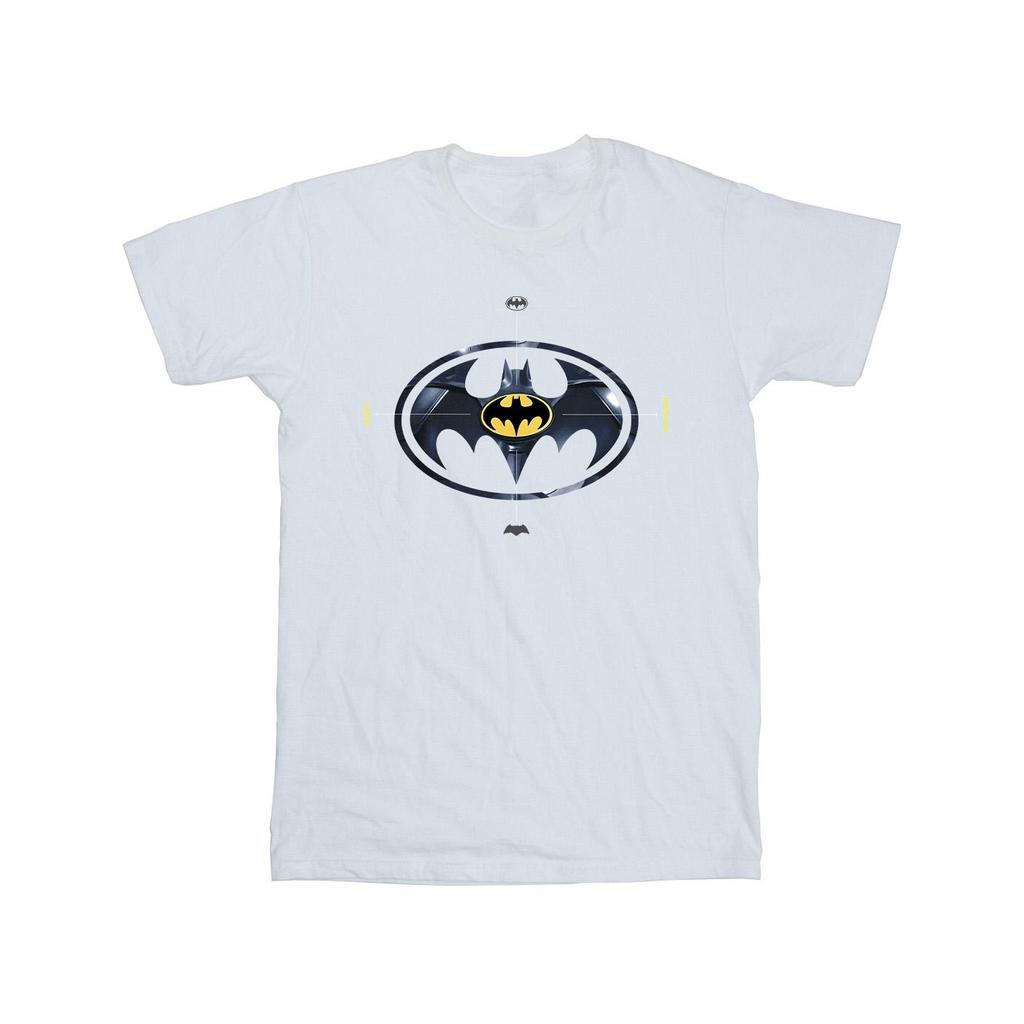 DC Comics Mens The Flash Batman Metal Logo T-Shirt