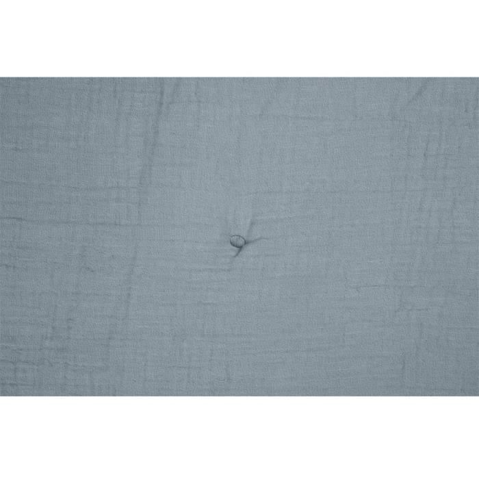 Plaid - Pop - 180 x 220 cm - Gaze de coton - Couleur bleu - Douceur et confort