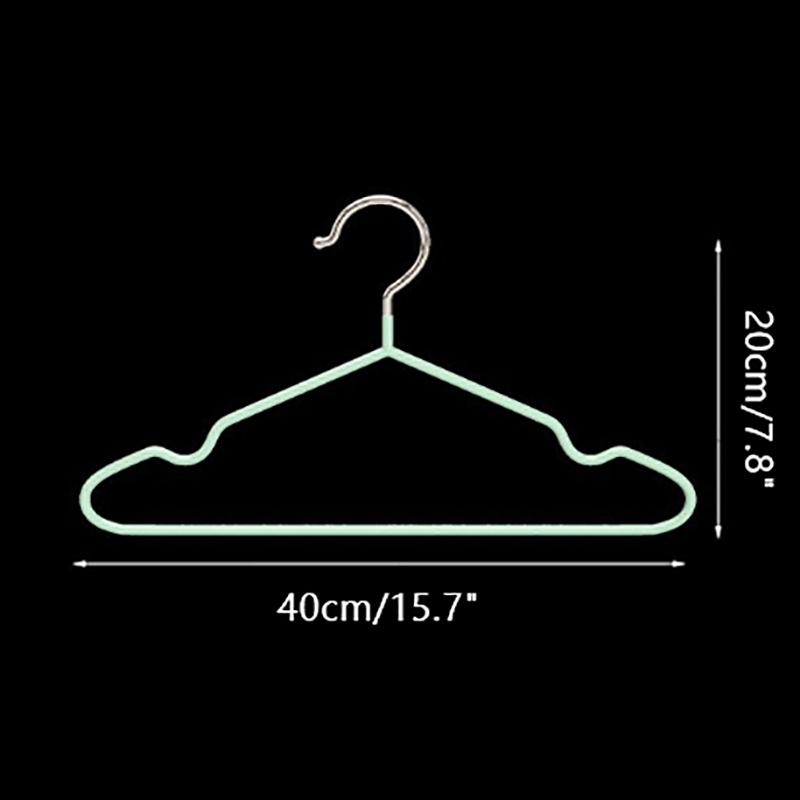 Вешалка для одежды с канавками для проветривания для детей и взрослых, металлическая, простая, толстая, нескользящая, пластиковая, синяя, зеленая