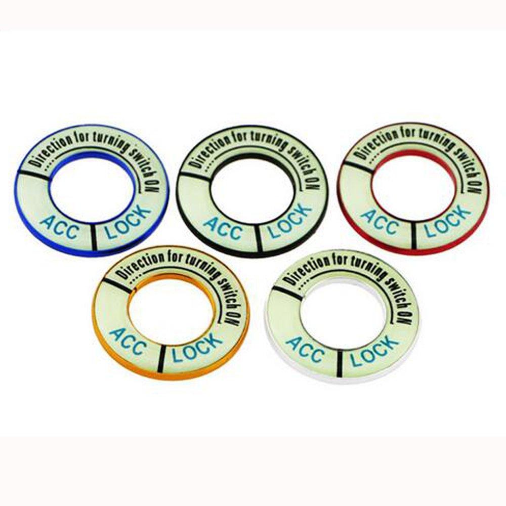 Кольцо кнопки запуска двигателя Декоративная крышка переключателя Аксессуары для украшения Простая установка Совместимость с ночной флуоресцентной лампой для Peugeot 3013073008408508