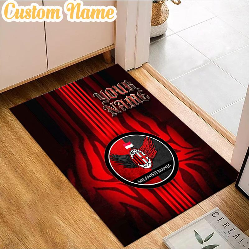 Custom Name Milan Football  Rug, Office Rug, Chair Rug, Carpet for Living Rooms, Doormat Game Rug Home Decor Christmas Gifts