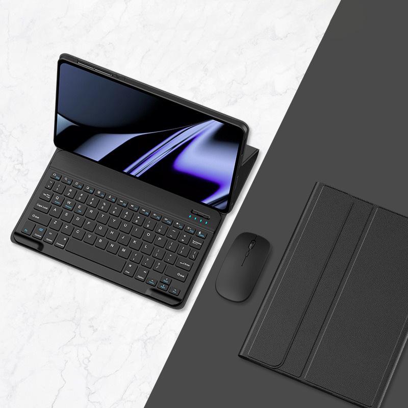 Совместимо с планшетами Xiaomi 7 Pro/8: Кожаный чехол и съемная семицветная Bluetooth-клавиатура с подсветкой, защитный корпус.