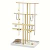 1PC Jewelry Stand Holder Organizer: 14.5" Sturdy Hanger for 80 Pcs Jewelry, Gift for Women, Gold Jewlery Tower for Necklace