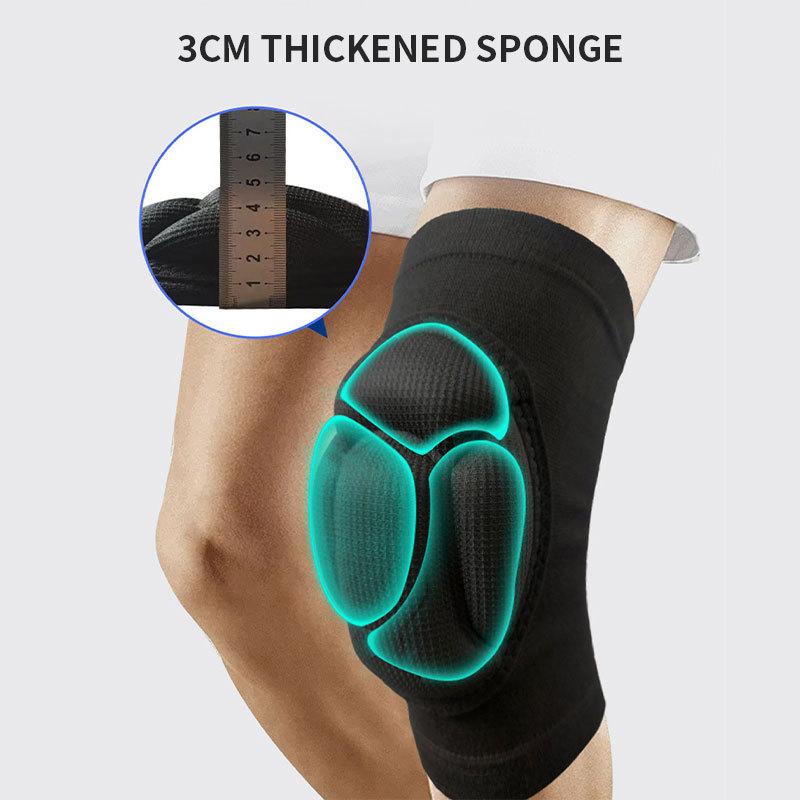 1 Pair/2Pcs Thickening Knee Pads Protection Sports Elastic Knee Protector Fitness Basketball Volleyball Anti Collision Pads