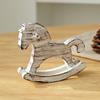 Расписанная вручную деревянная фигурка лошадки-качалки, винтажная миниатюрная статуэтка лошадки-качалки, украшение для дома, офиса, гостиной, настольный декор
