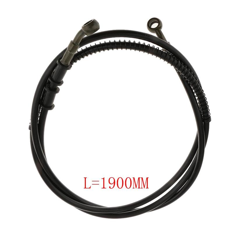 Braided Motorcycle Brake Hose Flexible Clutch Oil Line 12 Inch Metal Rubber Pipe for Bike Hydraulic Brakes