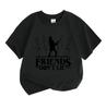 Kids Boys Girls 100% Cotton Crew Neck Short Sleeve T-Shirt, Funny Friends Don't Lie Print Cartoon Casual Summer Soft Lightweight Tees for Children Dai
