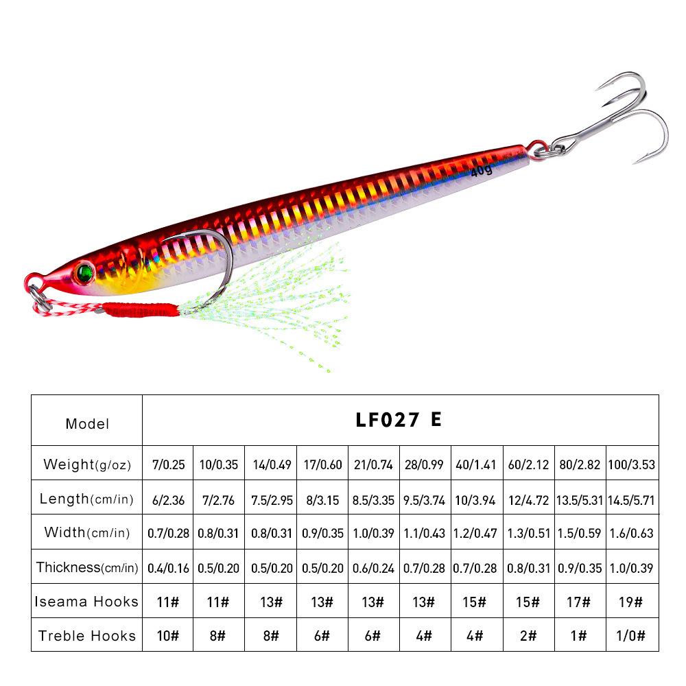 Sea Fishing Metal Lure, 5-color Hook, Iron Plate Fake Lure, Night Light Lure, Biomimetic Lure, Fishing Gear