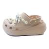 Crocs Kiss Eternal Mark EVA Сладкие и Милые Декоративные Туфли с Отверстиями и Пряжкой Унисекс Розовые