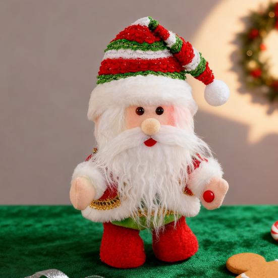 Украшение Дед Мороз Электрический Ходячий Поющий Игрушка Дед Мороз со Смешными Движениями Песни Мягкая Рождественская Кукла Праздничное Украшение