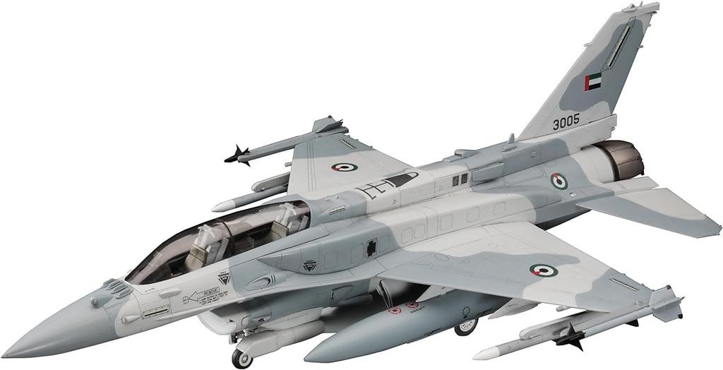 Пластиковая модель истребителя Falcon Block 60 Fighting Falcon от Hasegawa UAE Air Force PT44 1/48 F-16F