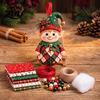 DIY Patchwork Kit for Christmas Ornament Holiday Decoration, Decorative Fabric Winter Seasonal Home Decor Craft Set with Traditional Patterns Display