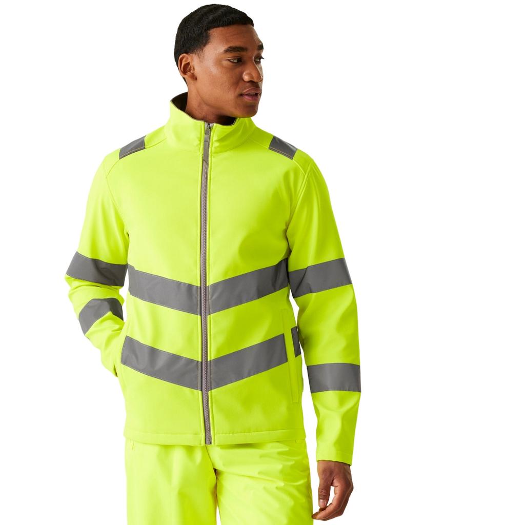 Regatta Professional Мужская профессиональная куртка Pro Contract Ablaze Hi-Vis из двухслойного софтшелла