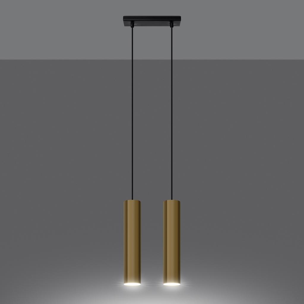 Lagos 2 Gold Gloss Hanging Lamp