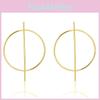 Geometric Trendy Hoop Earrings Minimalist Alloy Statement Jewelry Women For