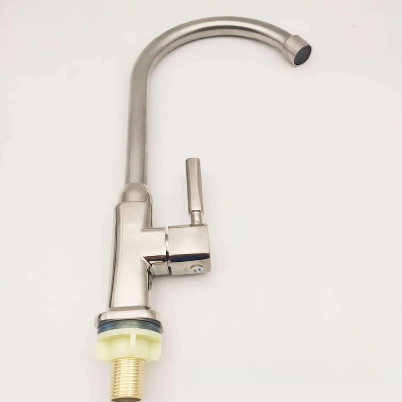 TLXT Brushed Wall-Mounted Single Cold Kitchen Faucet