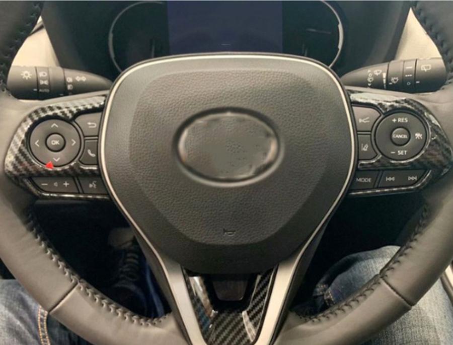 Для Toyota RAV4 2019-2021 Накладки переключателей рулевого колеса в стиле карбонового волокна Аксессуары