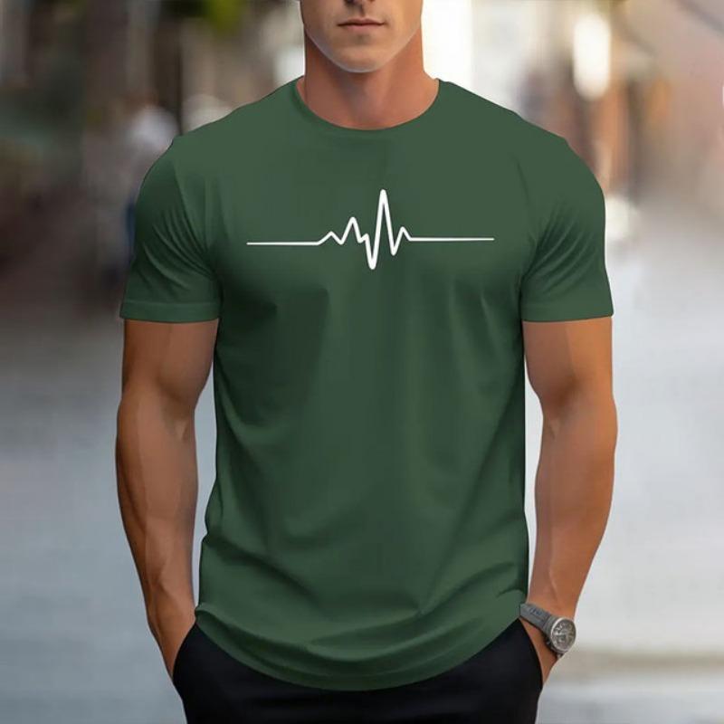 Мужская летняя простая дышащая футболка с коротким рукавом и круглым вырезом, повседневная футболка с буквенным принтом, модная уличная футболка с фото в стиле темперамент