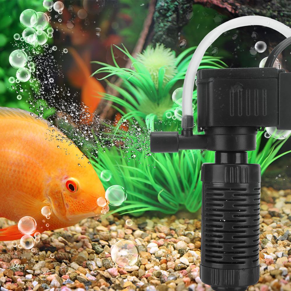 Fish Tank Accessories Mini Fish Tank Filter 3 In 1 Filter Oxygenation Submersible Filtration for Aquarium Fish Tank Water Purifier