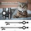Reflective Pet Collar with Waterproof Tracker-Holder Adjustable Pet Nylon Collar CatsCollar Breakaway Safety Collar