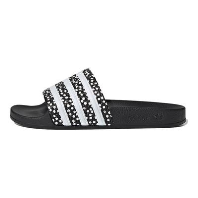 Женские кроссовки Adilette Slide в горошек Black Core-Black Core-White FX5923