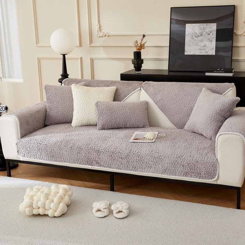 Новые утолщенные плюшевые чехлы для диванов в форме камней, чехол для дивана, противоскользящая защита для дивана, съемный чехол для дивана, подушка для гостиной