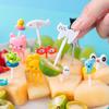 Multiple Styles Animal Fruit Fork Mini Cartoon Children Snack Cake Dessert Food Fruit Pick Toothpick Lunches Decor Party Buffet Desserts Forks