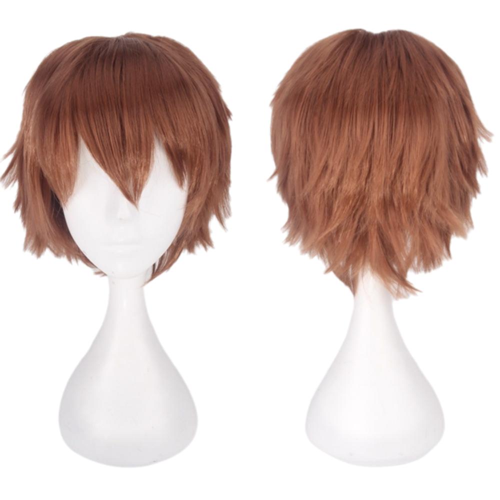 Synthetic Short Straight Hair Heat Resistance Male Layered Wigs Full Head Anime Cosplay Wigs  Boy