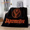 3D немецкий Jägermeister Лось Мягкое Фланелевое Одеяло для Кроватей Спальни Дивана Пикника, Плед для Покрытия На Улице Отдыха Подарок