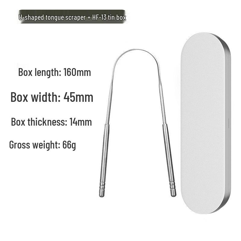 U-Shaped Portable Tongue Scraper for Adults