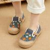 Embroidered Cloth Shoes, Flat-heeled Low-top Shallow-mouth Women's Single Shoes, Ethnic Temperament Casual Shoes