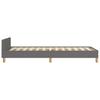 Bed Frame without Mattress Dark Grey 90x190 cm Fabric