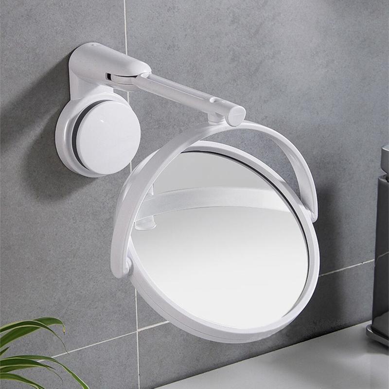 Makeup mirror folding mirror wall mirror without drilling rotating mirror bathroom mirror arm mirror folding mirror extended mirror for shaving A3 | b