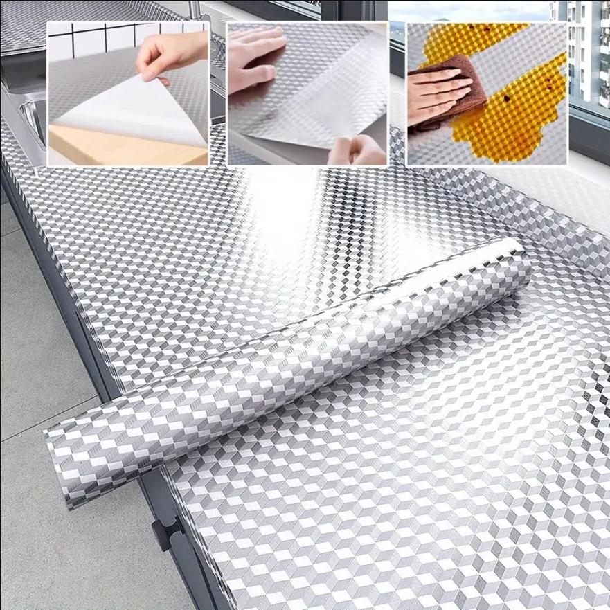 60 см алюминиевая фольга маслостойкая плитка фольга огнестойкая наклейка маслостойкая