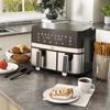 Air Fryer, 2700 W, 8 Settings, 41.8 cm x 39.2 cm x 31.1 cm, Black + Silver