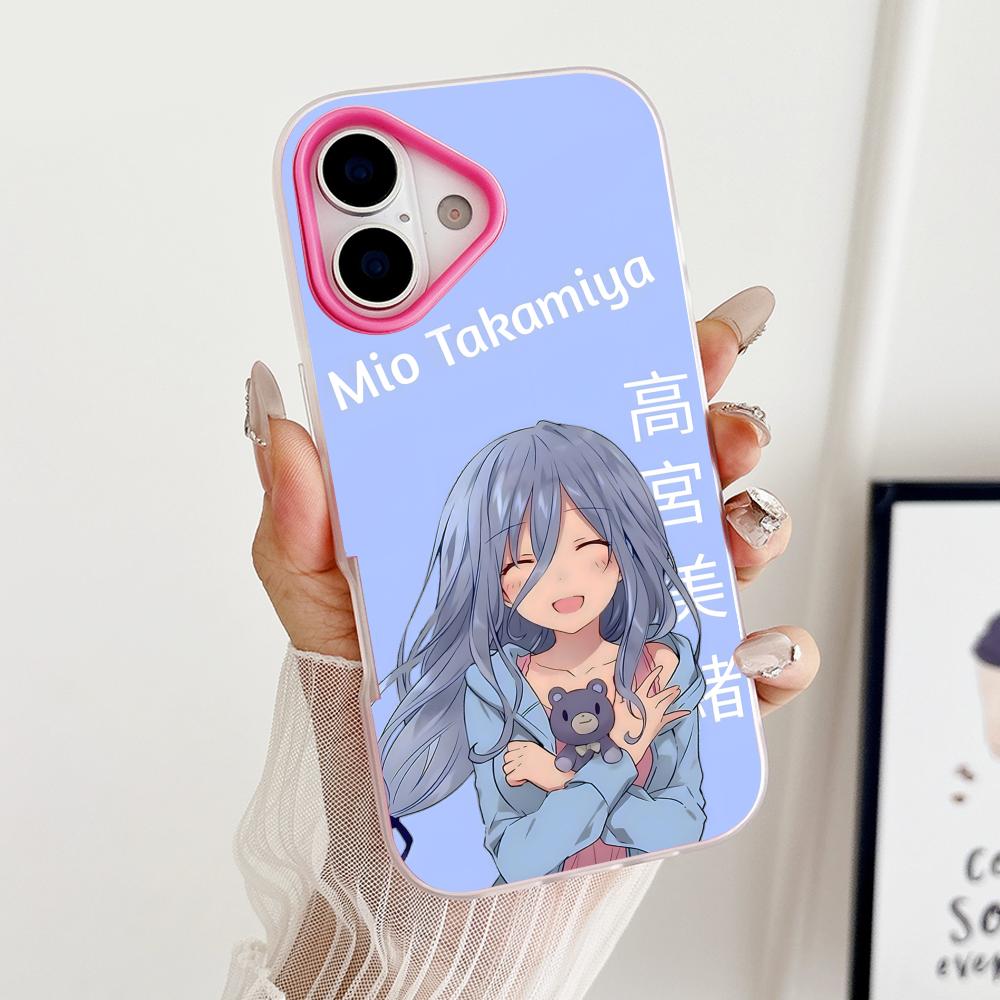 Date a Live Mio Takamiya Jelly Double layer Rose Red Mobile Phone Case for iPhone 17 16 15 14 13 12 11 Air Pro Max Plus