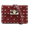 Rock Studs Shoulder Bag MW0BCA23NAP Mini Shoulder Wallet Shoulder Red Leather Women Used