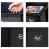 12-168Pcs Markers Pen Black Storage Bag Massive Large Capacity Zipper Folding Art Markers Zipper Canvas Pencil Bag