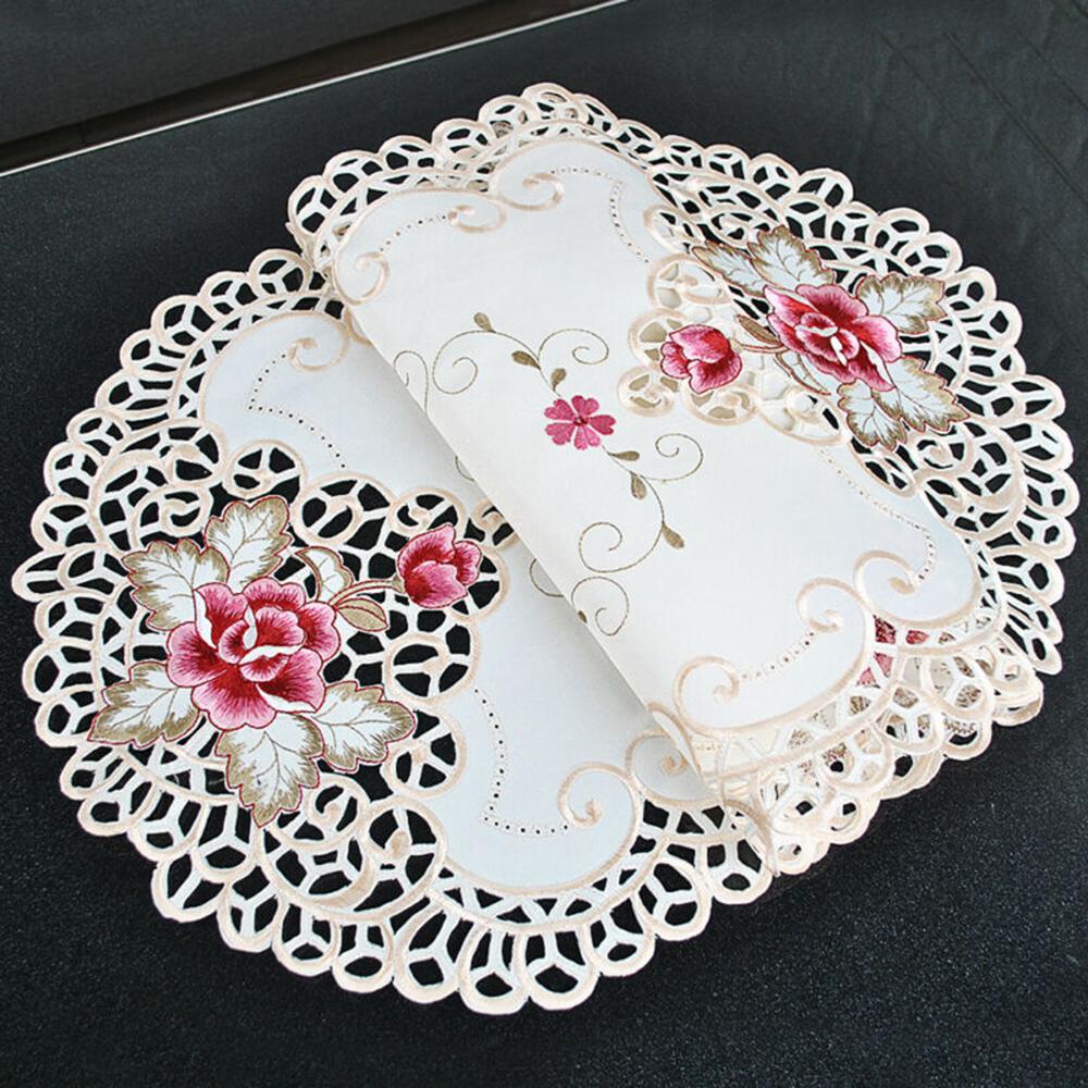 Embroidered Lace Tablecloth Floral Table Cloth/Mat Wedding Party Event Home Decor Table Runner Dining Table Cloth
