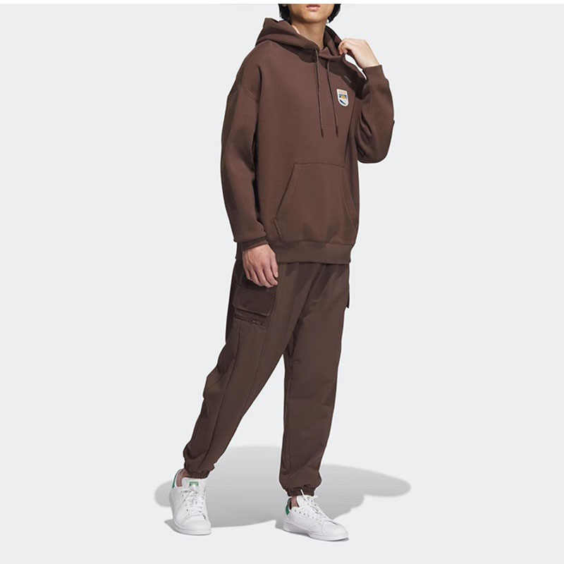 adidas Оригинальные толстовки с логотипом и надписью, спортивная толстовка, мужские толстовки, коричневый IZ1519