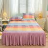 Спальня Бытовая цельная шлифовальная юбка-кровать Однотонное приятное для кожи покрывало Покрывало для спальни Простыни для студенческого общежития