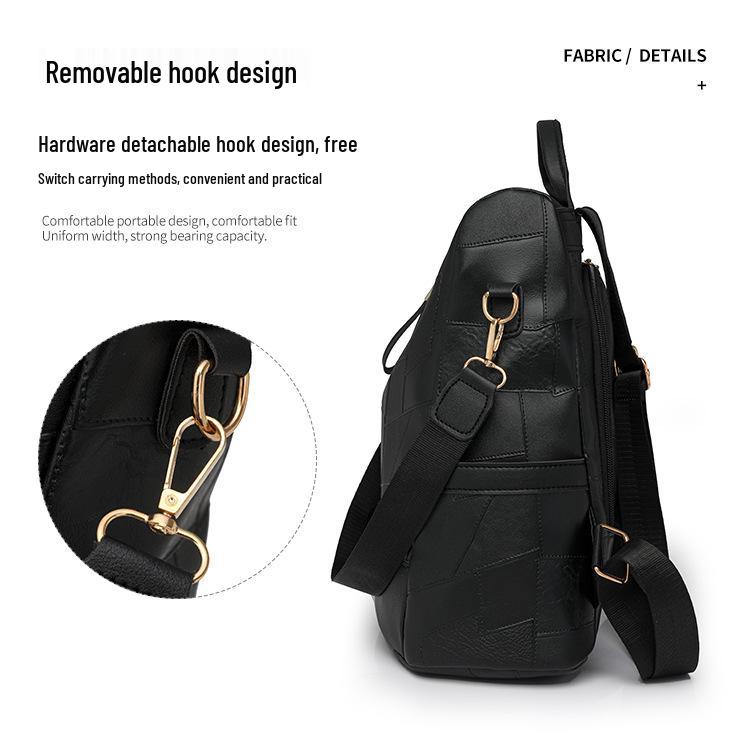 2024 Новая Мода Женский Ретро Рюкзак Большой Вместимости, Универсальная Повседневная и Простая Сумка на Одно Плечо