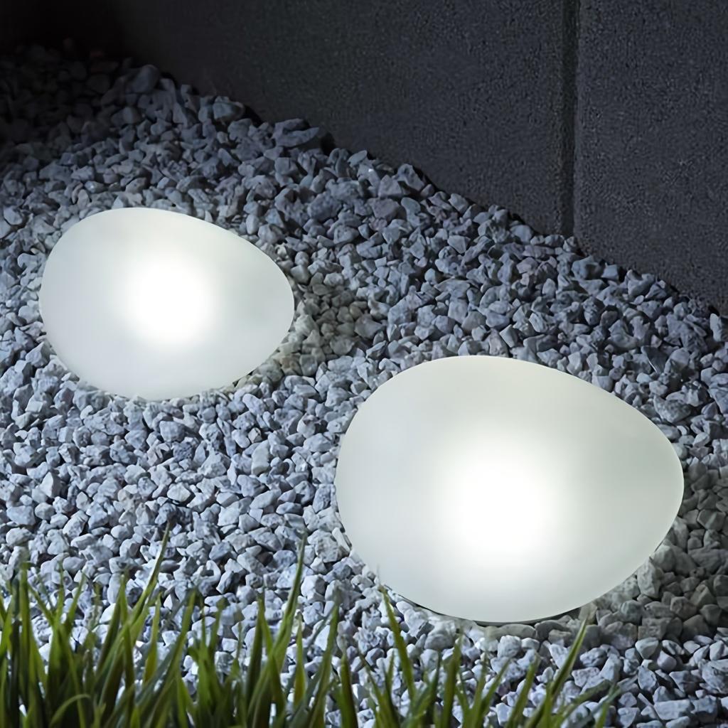 Solar lawn Lamp Outdoor Solar Pebble Rock Waterproof Garden Cobblestone Glowing Stone Landscape Lights For Street Path Decora