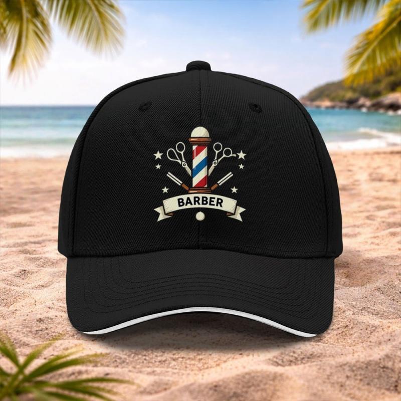 BarberThemed Baseball Cap Lightweight Adjustable Unisex Hat for Unisex Women Machine Washable Running Fitness Outdoor