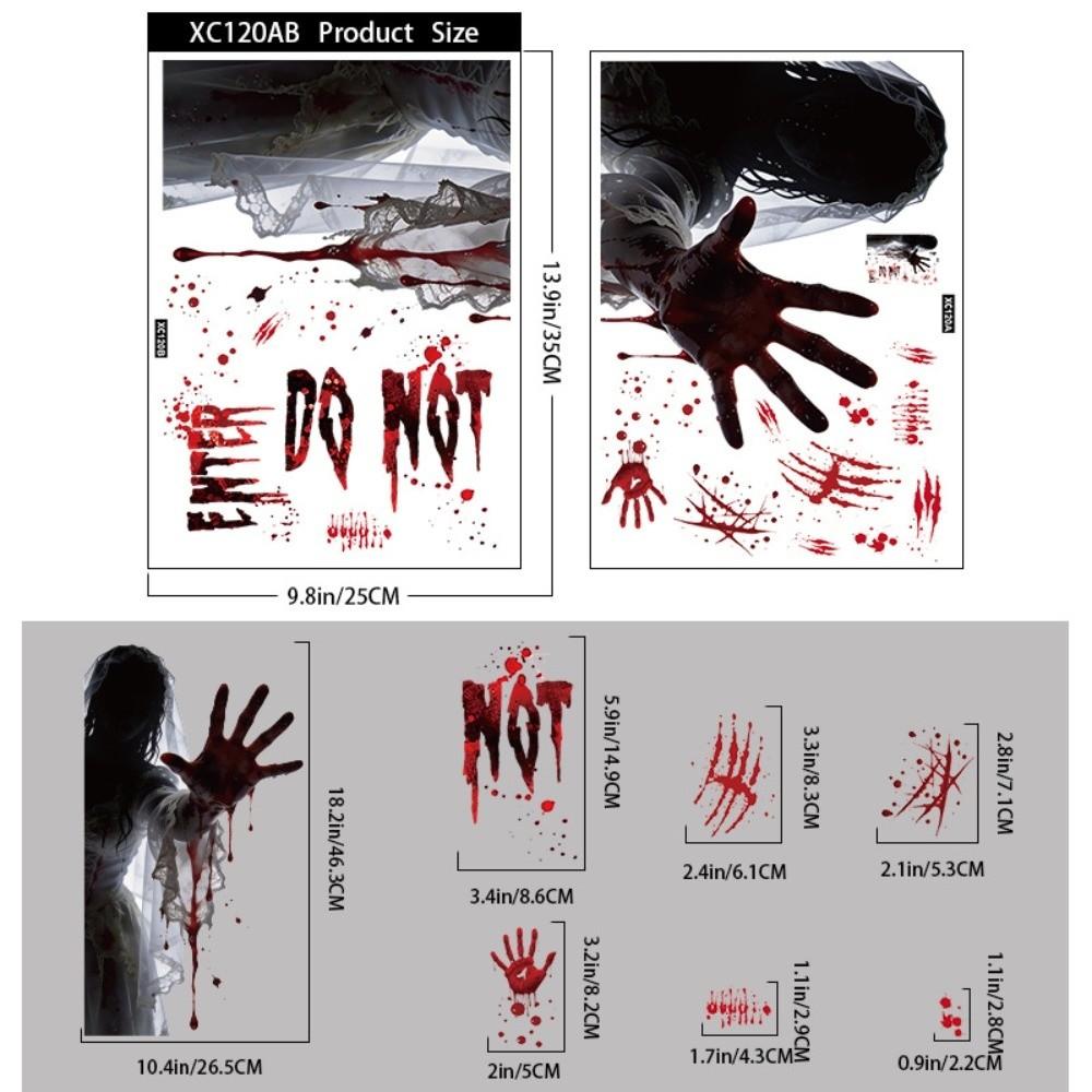 Ghost Claws Scary Ghost Window Sticker Spooky Party Door Stickers Party Supplies