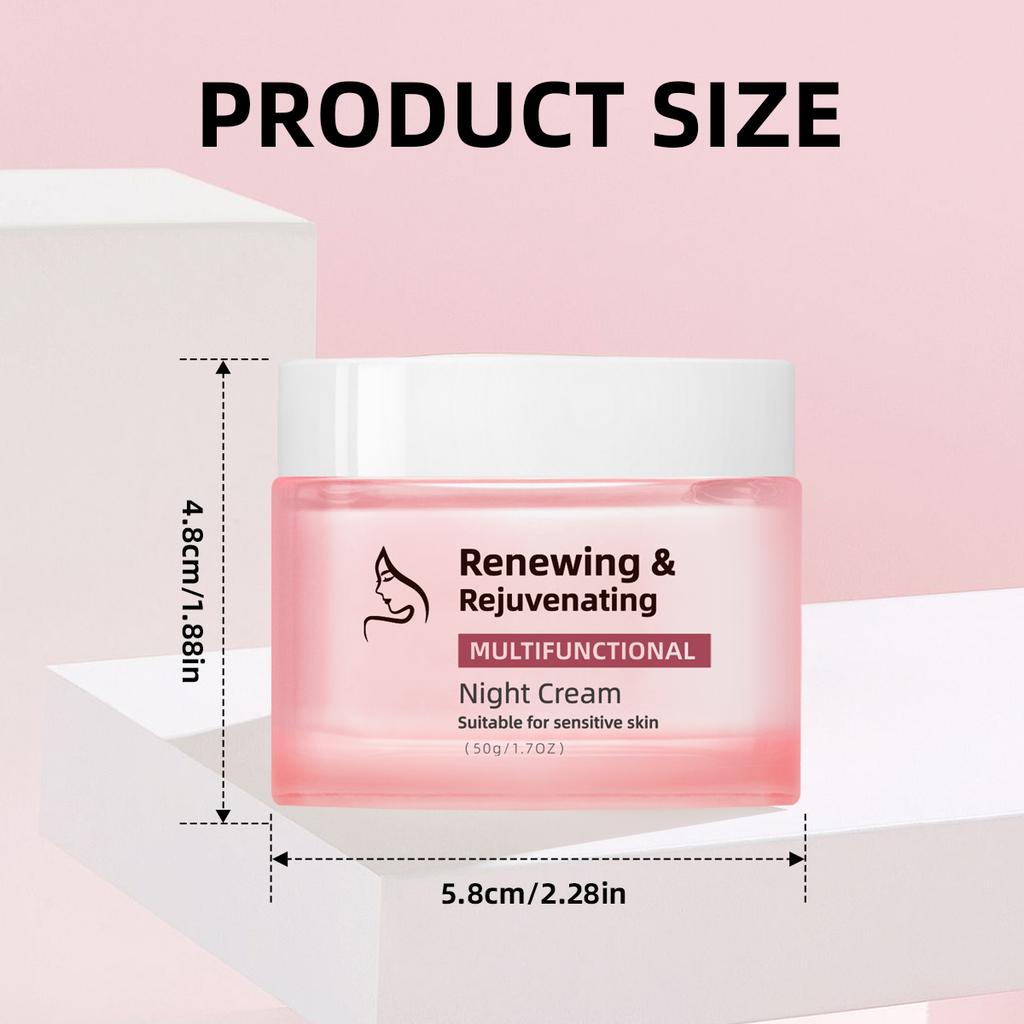 Восстанавливающий многофункциональный ночной крем 50 г – Коллагеновый пептидный антивозрастной увлажняющий ночной крем