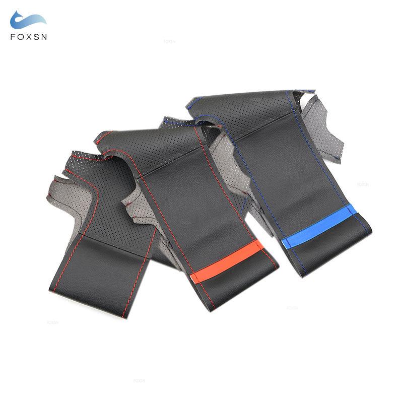 Автомобильные внутренние аксессуары, чехол на руль, кожаная отделка для Kia Rio 2017 2018 Rio5 K2 2016 Morning 2017 Picanto